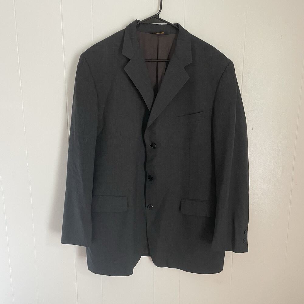 Brooks Brothers 1818 Makers‎ Brooksease Blazer 44L Gray Wool Coat USA Union